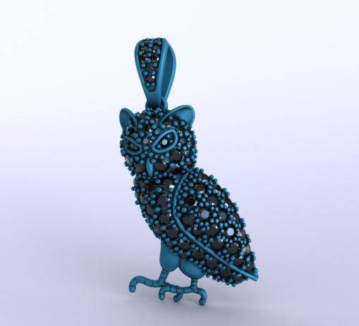 Jewelry Owl Pendant Sculpting